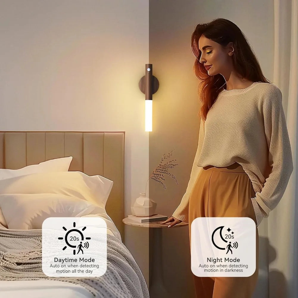 USB Rechargeable LED Motion Sensor Night Light | Intelligent Human Induction Lamp for Cabinet, Wardrobe & Bedside Lighting Name to come later