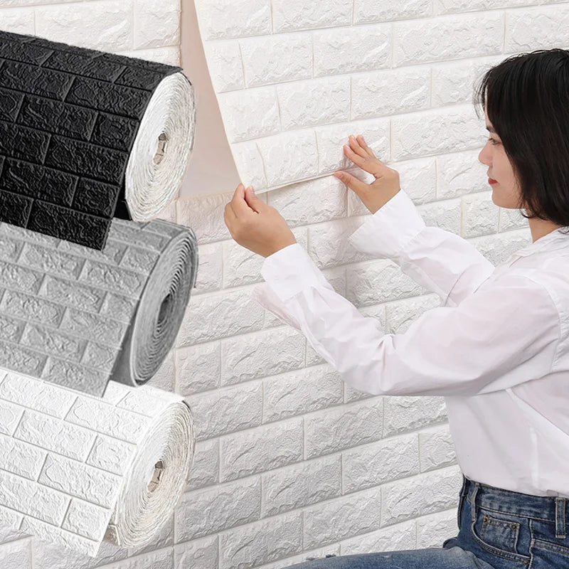 3D Faux Brick Wall Panels Peel and Stick – Waterproof, Self-Adhesive Foam Wallpaper for Kitchen, Bedroom & Home Decor Name to come later