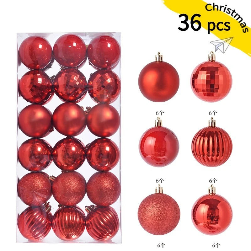 24/36 Pcs Christmas Ball Ornaments (3/4CM): Shatterproof Christmas Tree Hanging Decoration Set Dragon Crest Co