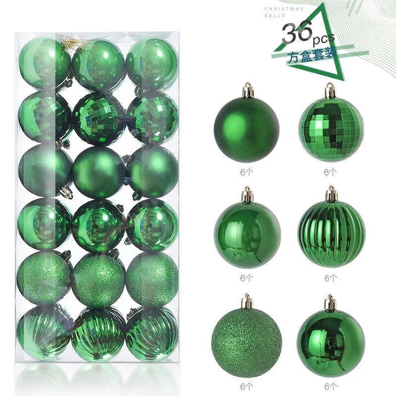 24/36 Pcs Christmas Ball Ornaments (3/4CM): Shatterproof Christmas Tree Hanging Decoration Set Dragon Crest Co