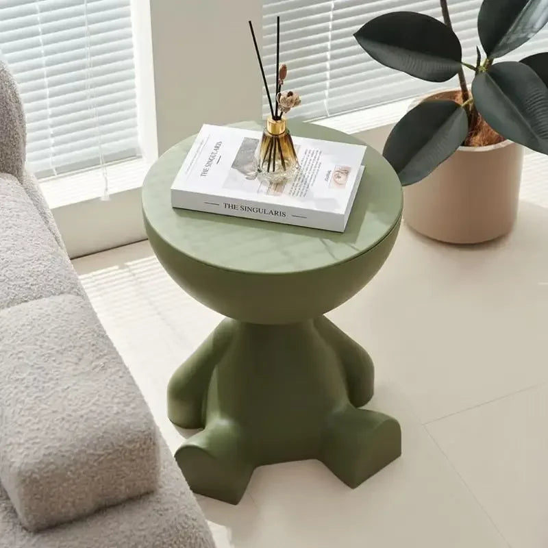 Light Luxury Cartoon Sofa Edge Table Creative Flat Head Coffee Table Small Household Plastic Coffee Table Furniture Side Table Name to come later