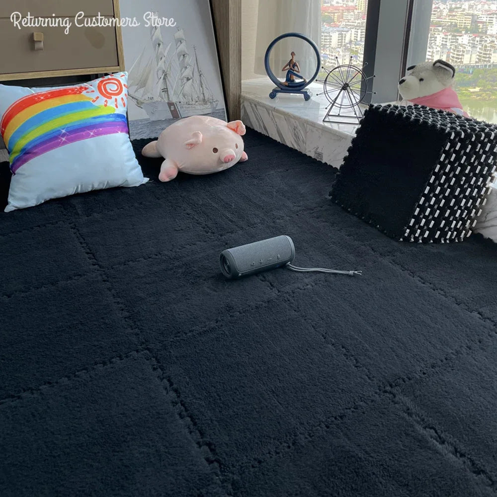 Soft Plush Interlocking Foam Play Mat for Kids (30x30cm) | Warm Children's Puzzle Carpet Tiles for Exercise & Floor Decoration Name to come later