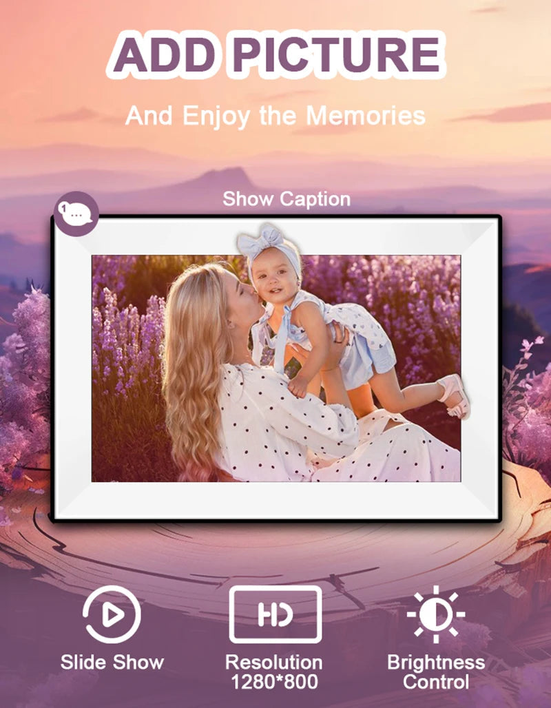 Uhale Digital Picture Frame 10.1 Inch 32GB Smart WiFi Smart digital photo frame with 1280x800 IPS HD Touch Screen Name to come later