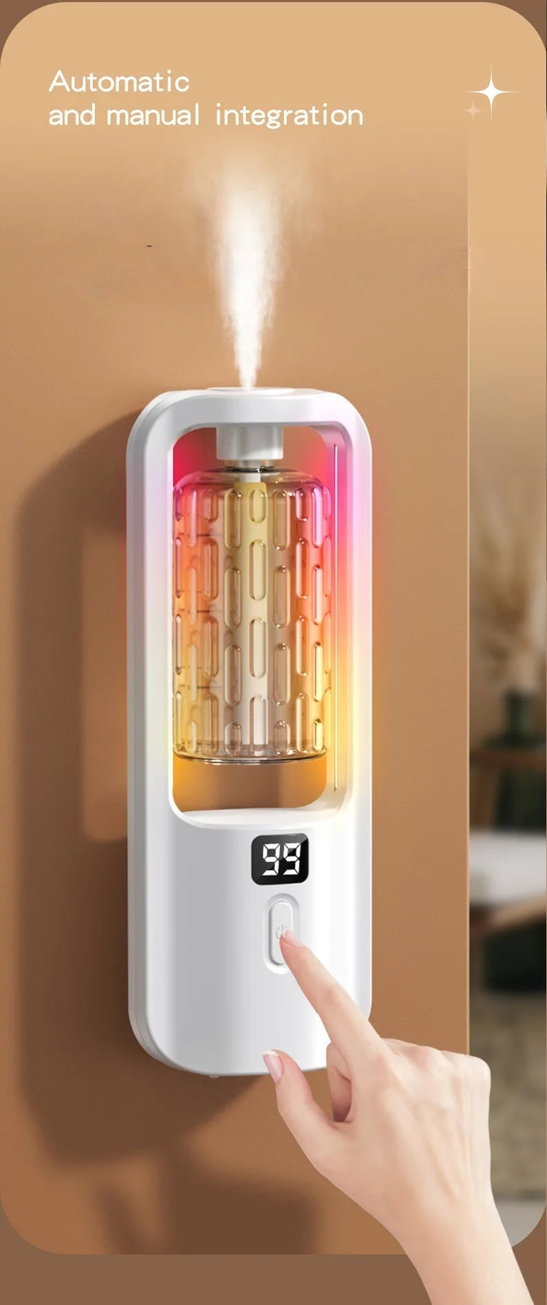 Wall Mounted Aroma Diffuser (50ml) with Time Setting | Electric Essential Oil Diffuser & Air Purifying Fragrance Machine Name to come later