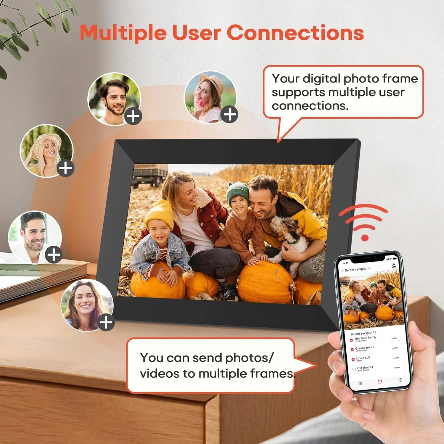 Frameo Digital Picture Frame 10.1 Inch 32GB/64GB Smart WiFi digital photo frame with 1280x800 IPS HD Touch Screen Wall Mountable Name to come later