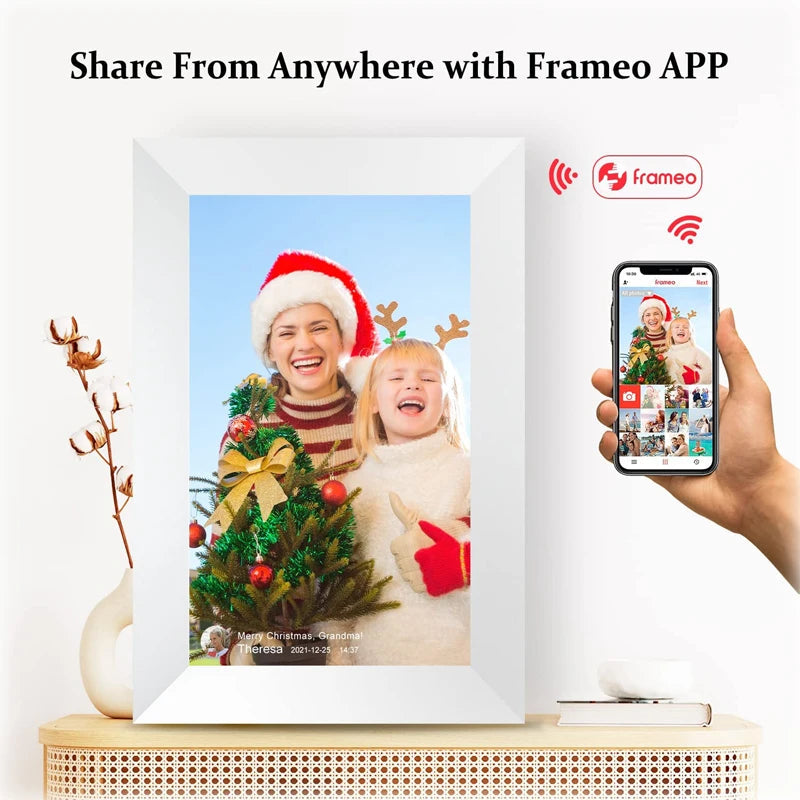 Frameo Digital Picture Frame 10.1 Inch 32GB/64GB Smart WiFi digital photo frame with 1280x800 IPS HD Touch Screen Wall Mountable Name to come later