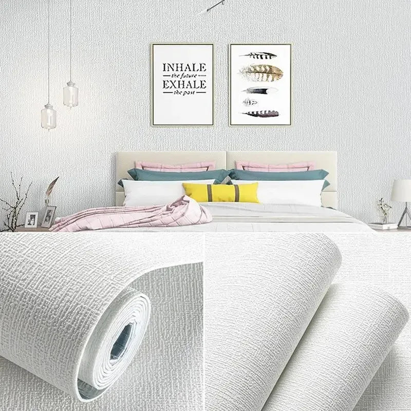 Self-Adhesive 3D Linen Texture Foam Wall Panels (50cm) | Waterproof & Soundproof PVC Wallpaper for Living Room & Bedroom Name to come later