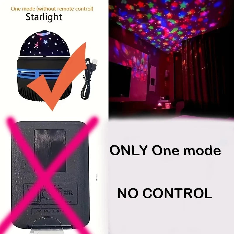 Starry Sky Projector with Water Wave Effect - 7 Color LED Night Light for Bedroom Name to come later