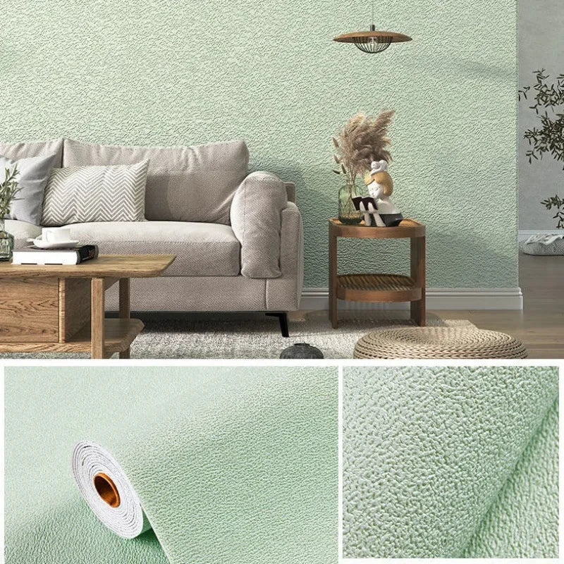 Linen Texture 3D Foam Wall Panels Peel and Stick – Solid Color, Waterproof PVC Wallpaper for Home Renovation Name to come later