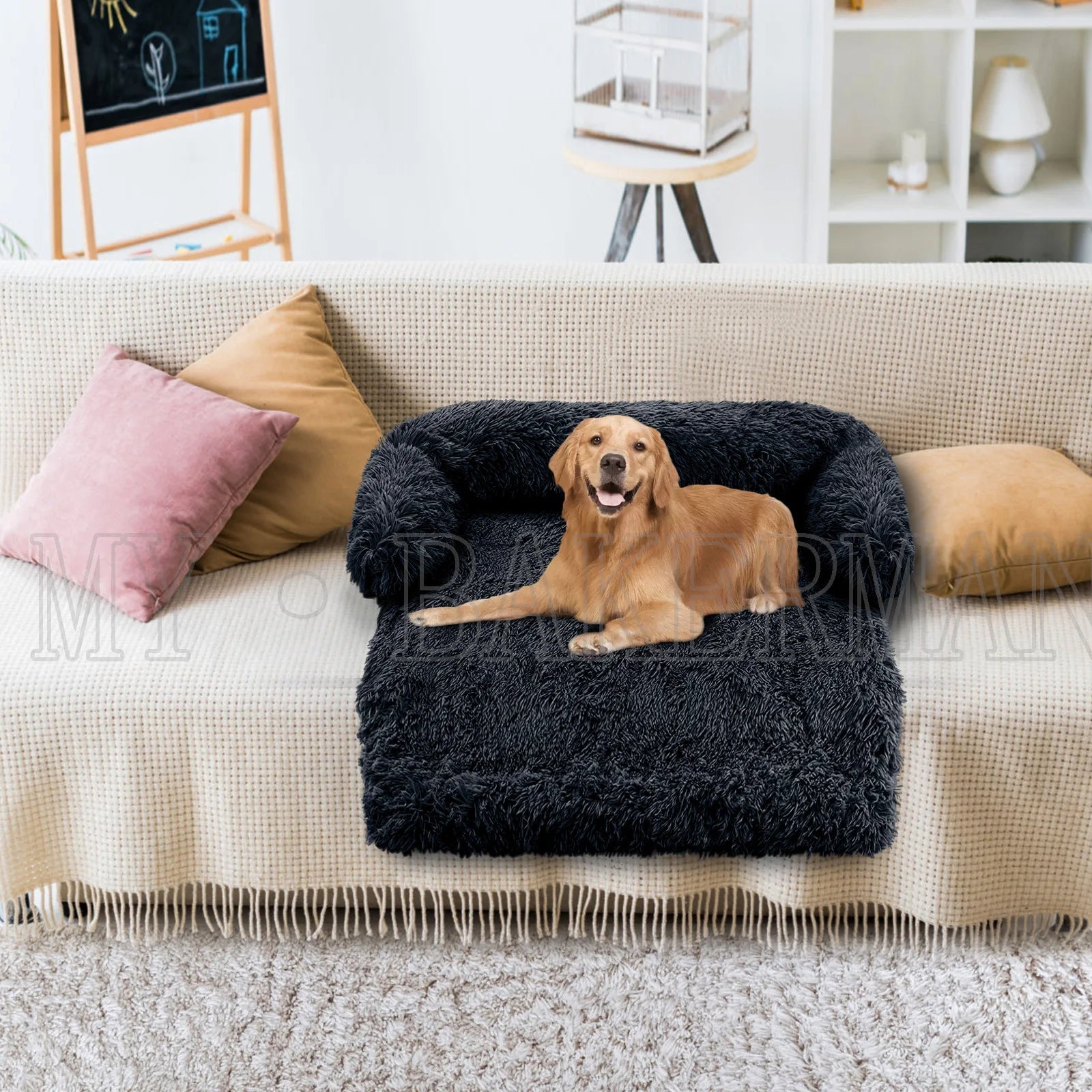 Washable Calming Dog Bed Sofa (S-XXL) | Warm Furniture Protector Mat & Soft Pet Nest for Large & Small Dogs Name to come later