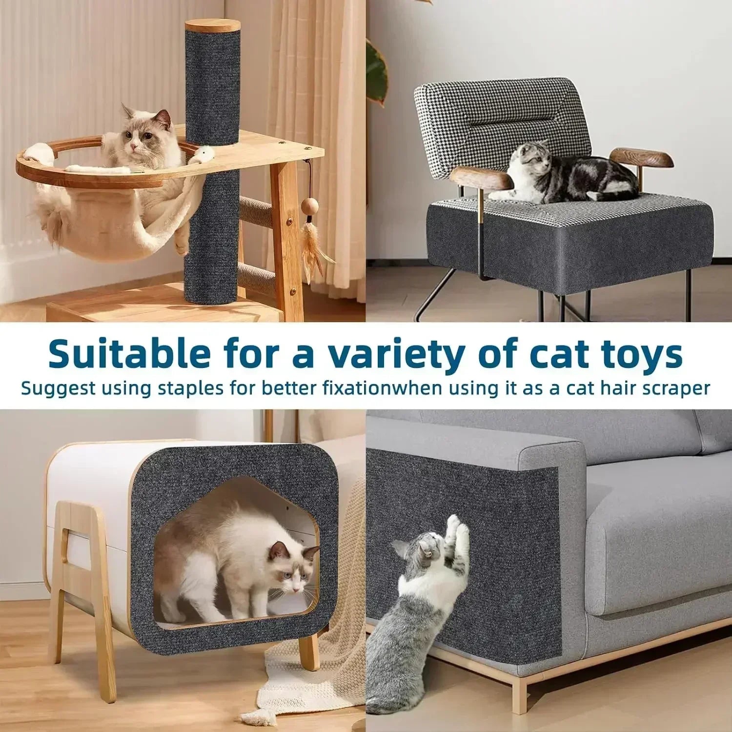 Self-Adhesive Cat Scratching Mat for Sofa Protection | DIY Cut-to-Fit Anti-Scratch Carpet & Cat Scratch Board Name to come later