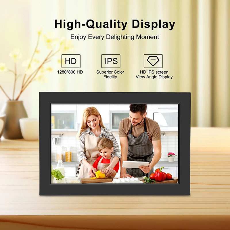 WiFi Digital Photo Frame 10.1 Inch 32GB Smart Digital Picture Frame with 1280x800 IPS HD Touch Screen Digital Frame Gift Name to come later
