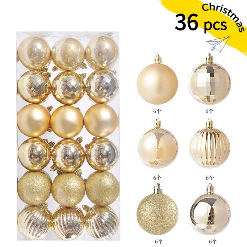 24/36 Pcs Christmas Ball Ornaments (3/4CM): Shatterproof Christmas Tree Hanging Decoration Set Dragon Crest Co