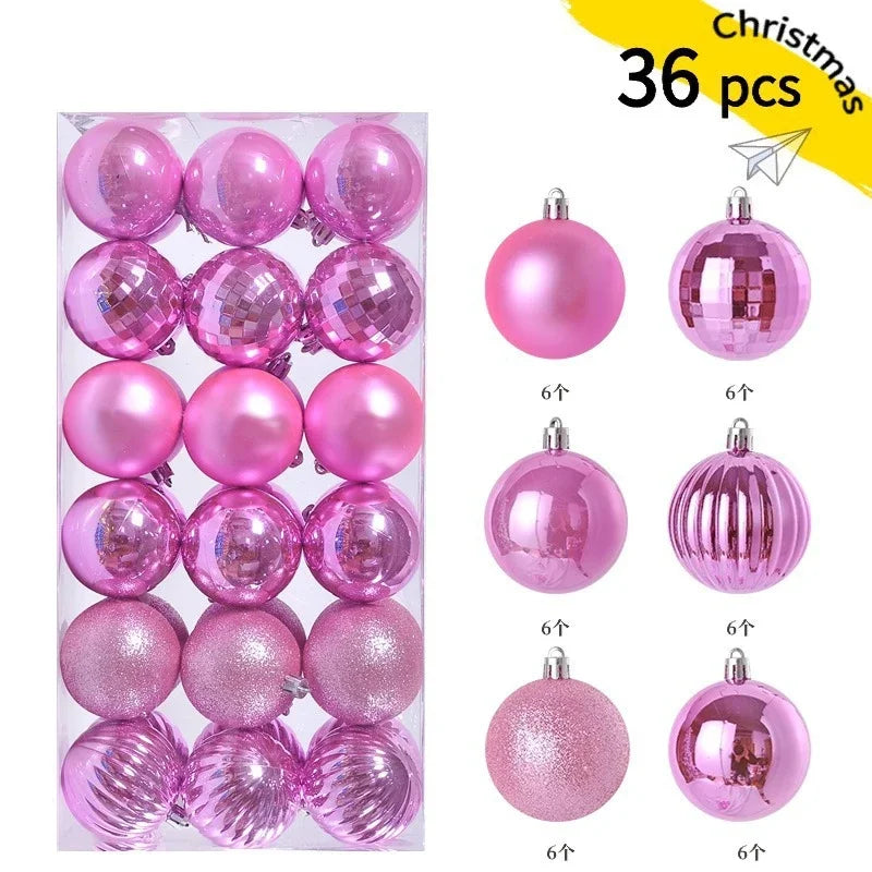 24/36 Pcs Christmas Ball Ornaments (3/4CM): Shatterproof Christmas Tree Hanging Decoration Set Dragon Crest Co