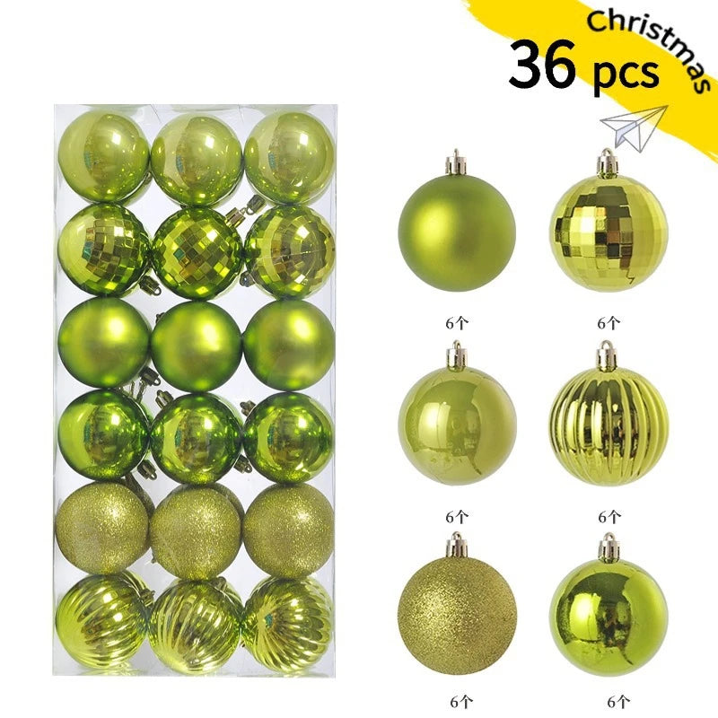 24/36 Pcs Christmas Ball Ornaments (3/4CM): Shatterproof Christmas Tree Hanging Decoration Set Dragon Crest Co