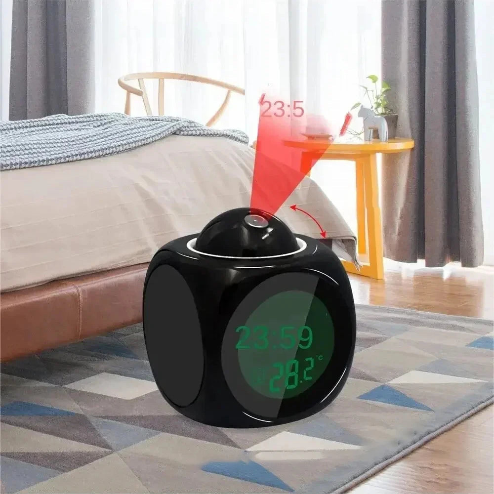 Projection Alarm Clock Ceiling Display Snooze Desk Table Clock Voice Multifunction Digital Projection Clock Temperature Displ Name to come later