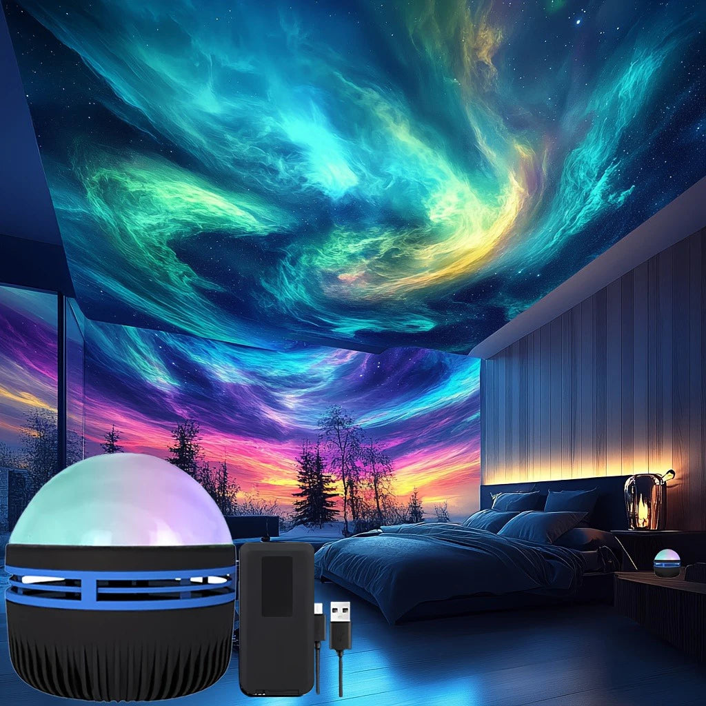 LED Northern Lights Projector Lamp - Aurora Borealis Effect Night Light for Bedroom Decor Name to come later