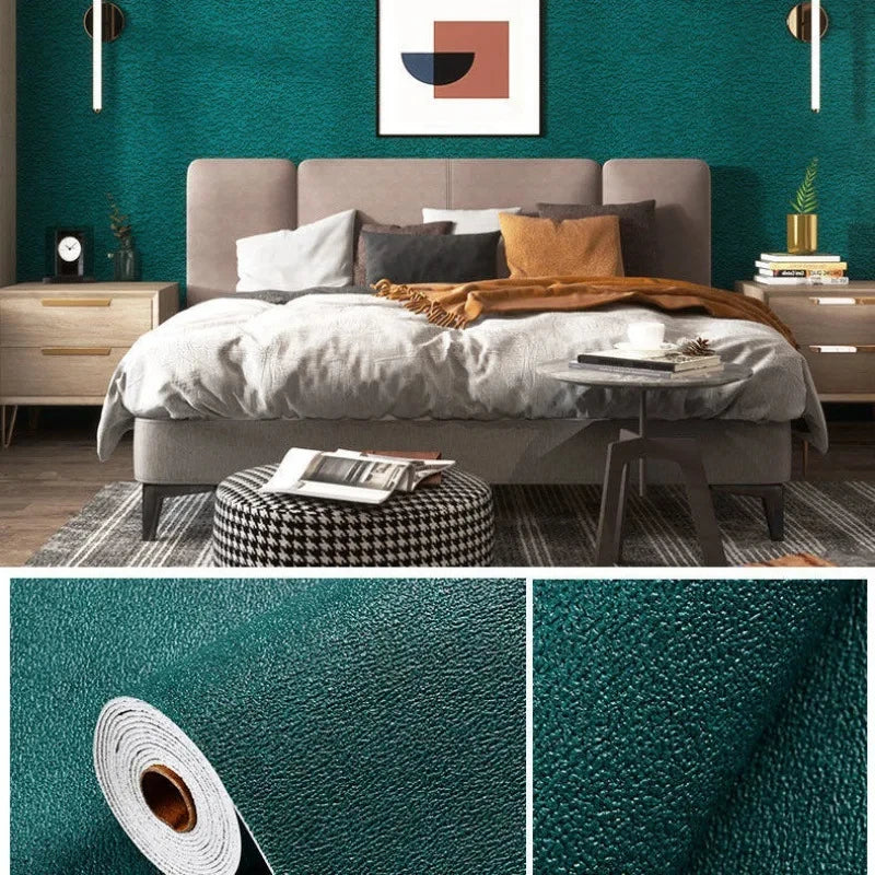 Linen Texture 3D Foam Wall Panels Peel and Stick – Solid Color, Waterproof PVC Wallpaper for Home Renovation Name to come later